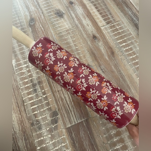 Retired Pioneer Woman “Fall Flowers” Autumn Harvest Ceramic Rolling Pin Rare - Picture 2 of 7